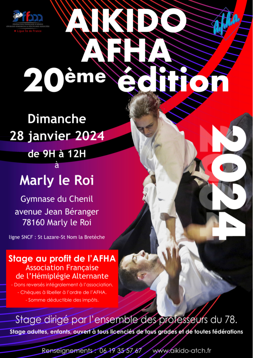 Affiche du Stage d'Aïkido à Marly-le-Roi animé par Dominique Dalet le dimanche 28 janvier 2024