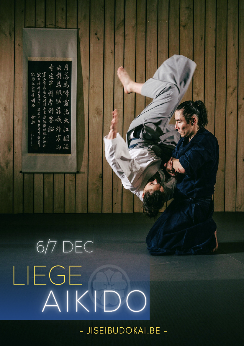 Affiche du Stage d'Aïkido à Belgique animé par Isseï Tamaki du samedi 6 décembre 2025 au dimanche 7 décembre 2025 Affiche du Stage d'Aïkido à Belgique animé par Isseï Tamaki du samedi 6 décembre 2025 au dimanche 7 décembre 2025