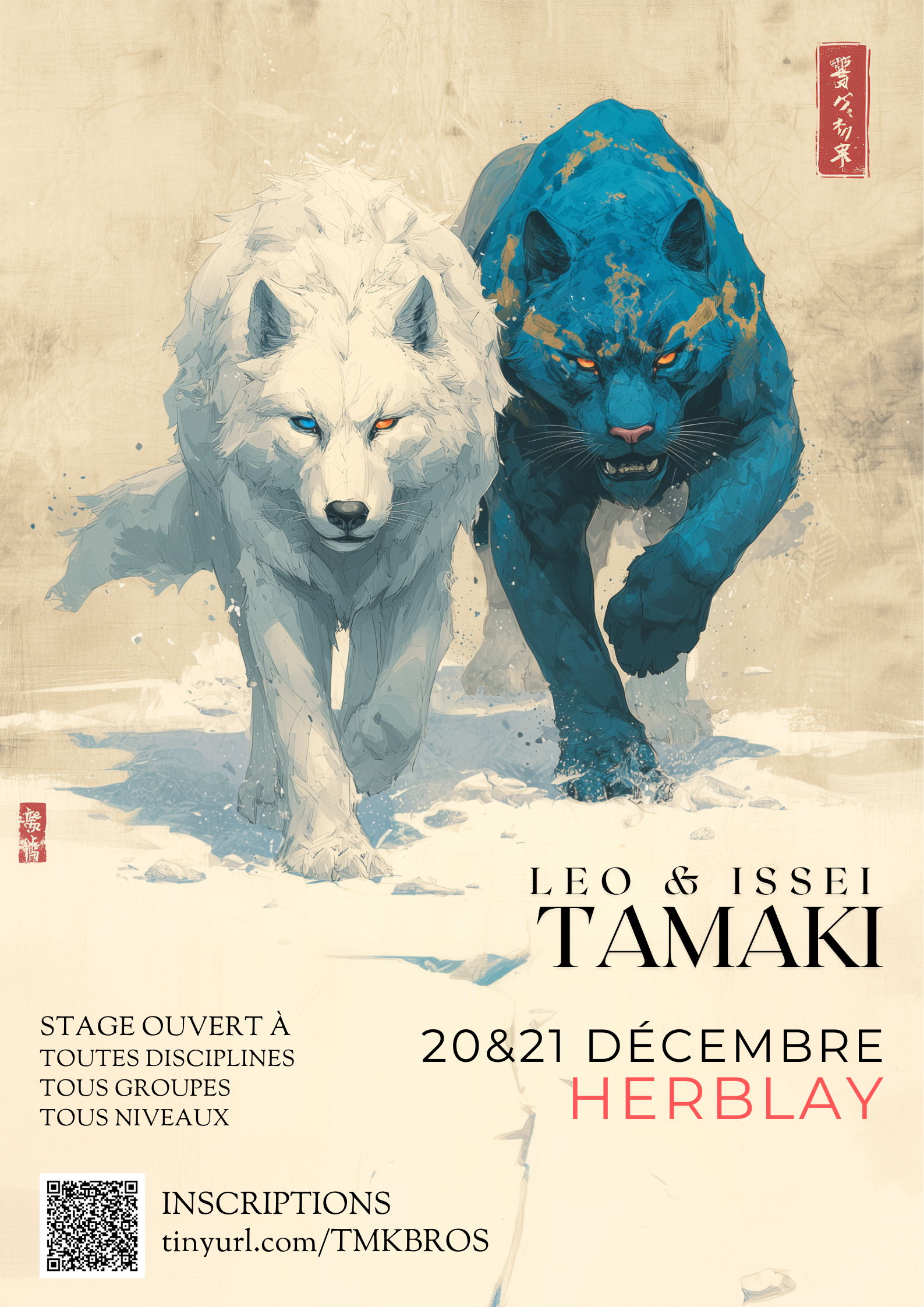 Affiche du Stage d'Aïkido à Herblay-sur-Seine animé par Léo Tamaki et Isseï Tamaki du samedi 20 décembre 2025 au dimanche 21 décembre 2025 Affiche du Stage d'Aïkido à Herblay-sur-Seine animé par Léo Tamaki et Isseï Tamaki du samedi 20 décembre 2025 au dimanche 21 décembre 2025