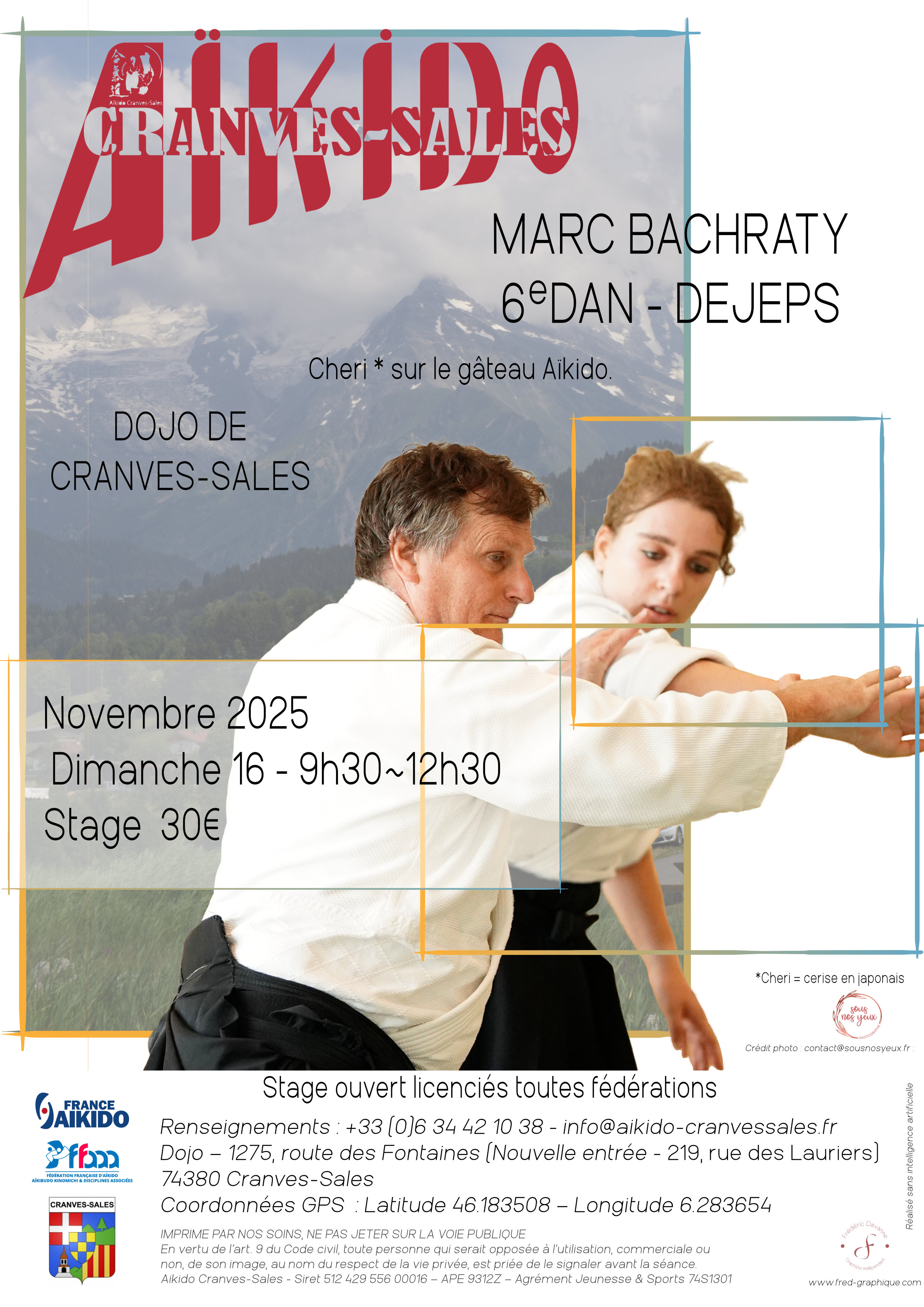 Affiche du Stage d'Aïkido à Cranves-Sales animé par Marc Bachraty le dimanche 16 novembre 2025 Affiche du Stage d'Aïkido à Cranves-Sales animé par Marc Bachraty le dimanche 16 novembre 2025