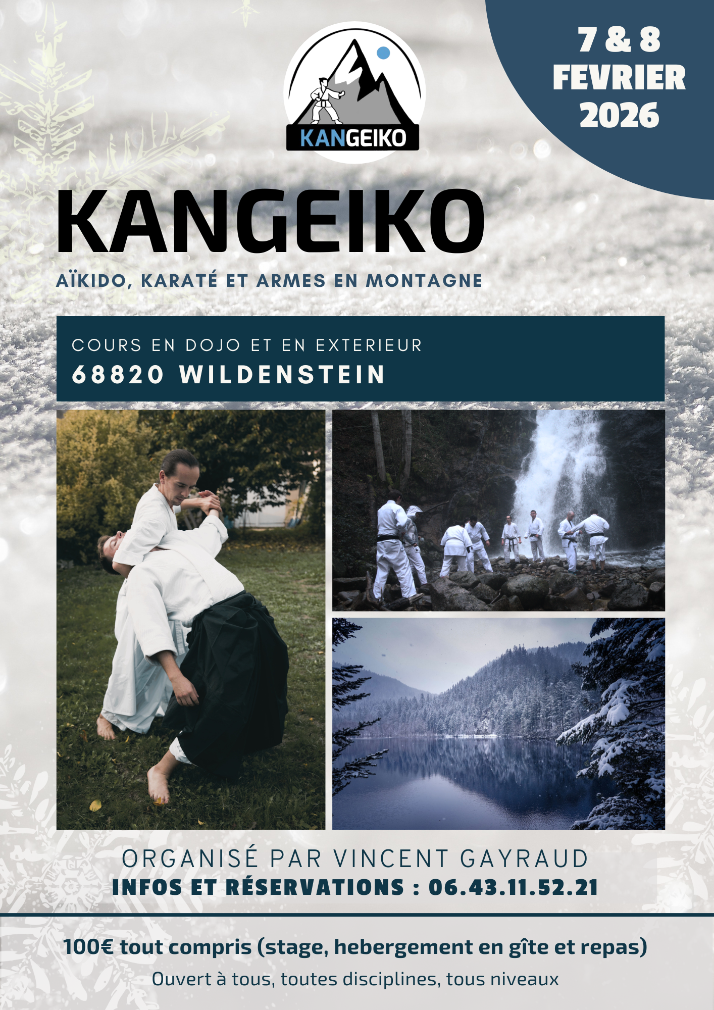 Affiche du Stage d'Aïkido à Wildenstein animé par Vincent Gayraud du samedi 7 février 2026 au dimanche 8 février 2026 Affiche du Stage d'Aïkido à Wildenstein animé par Vincent Gayraud du samedi 7 février 2026 au dimanche 8 février 2026