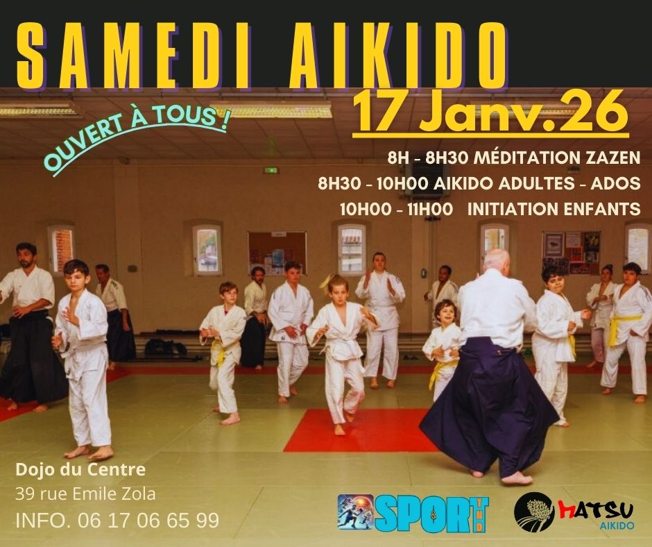 Affiche du Stage d'Aïkido à Castres animé par Jean-Luc Portet le samedi 17 janvier 2026 Affiche du Stage d'Aïkido à Castres animé par Jean-Luc Portet le samedi 17 janvier 2026