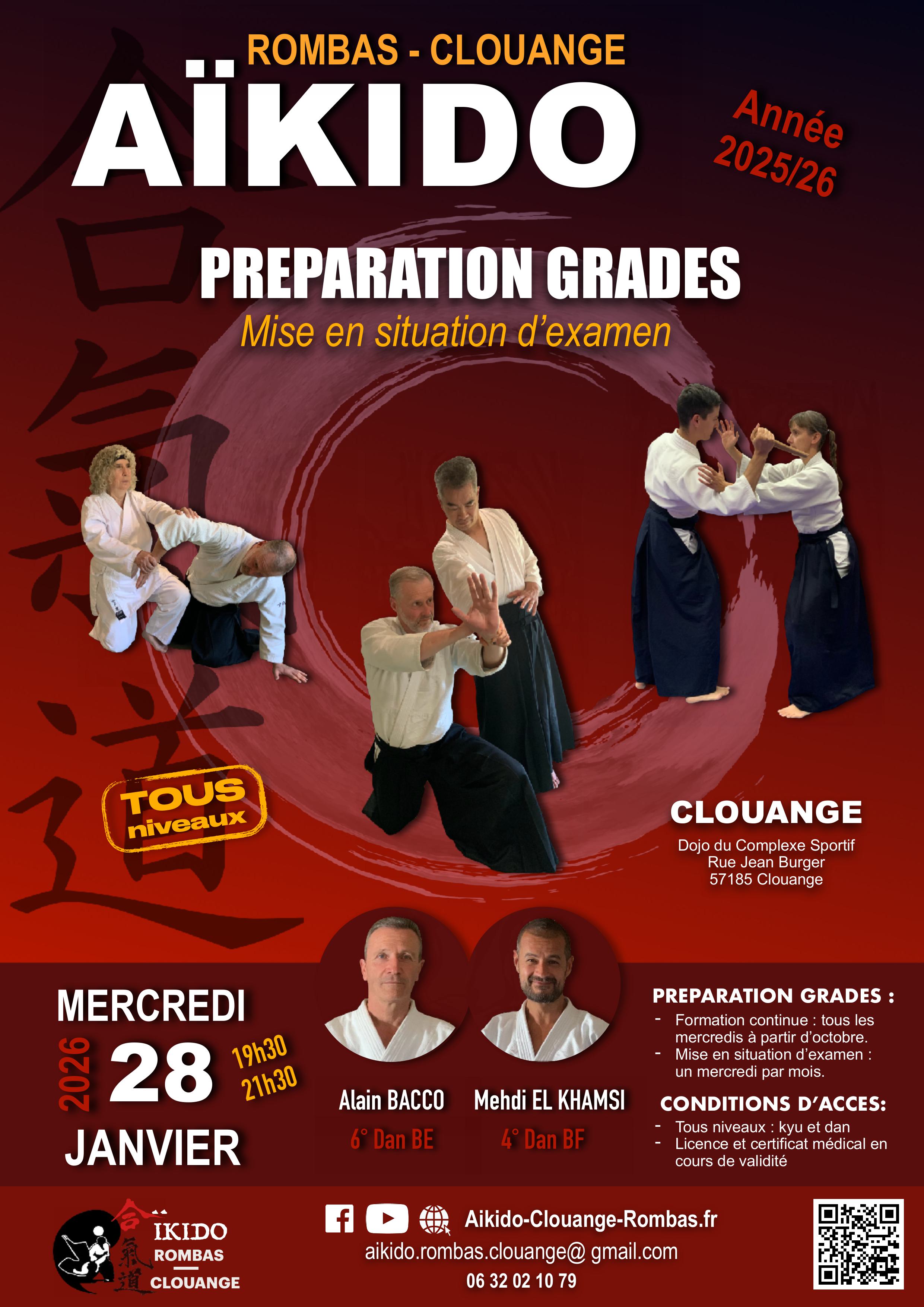 Affiche du Stage d'Aïkido à Clouange animé par Alain Bacco et Mehdi EL KHAMSI le mercredi 28 janvier 2026 Affiche du Stage d'Aïkido à Clouange animé par Alain Bacco et Mehdi EL KHAMSI le mercredi 28 janvier 2026