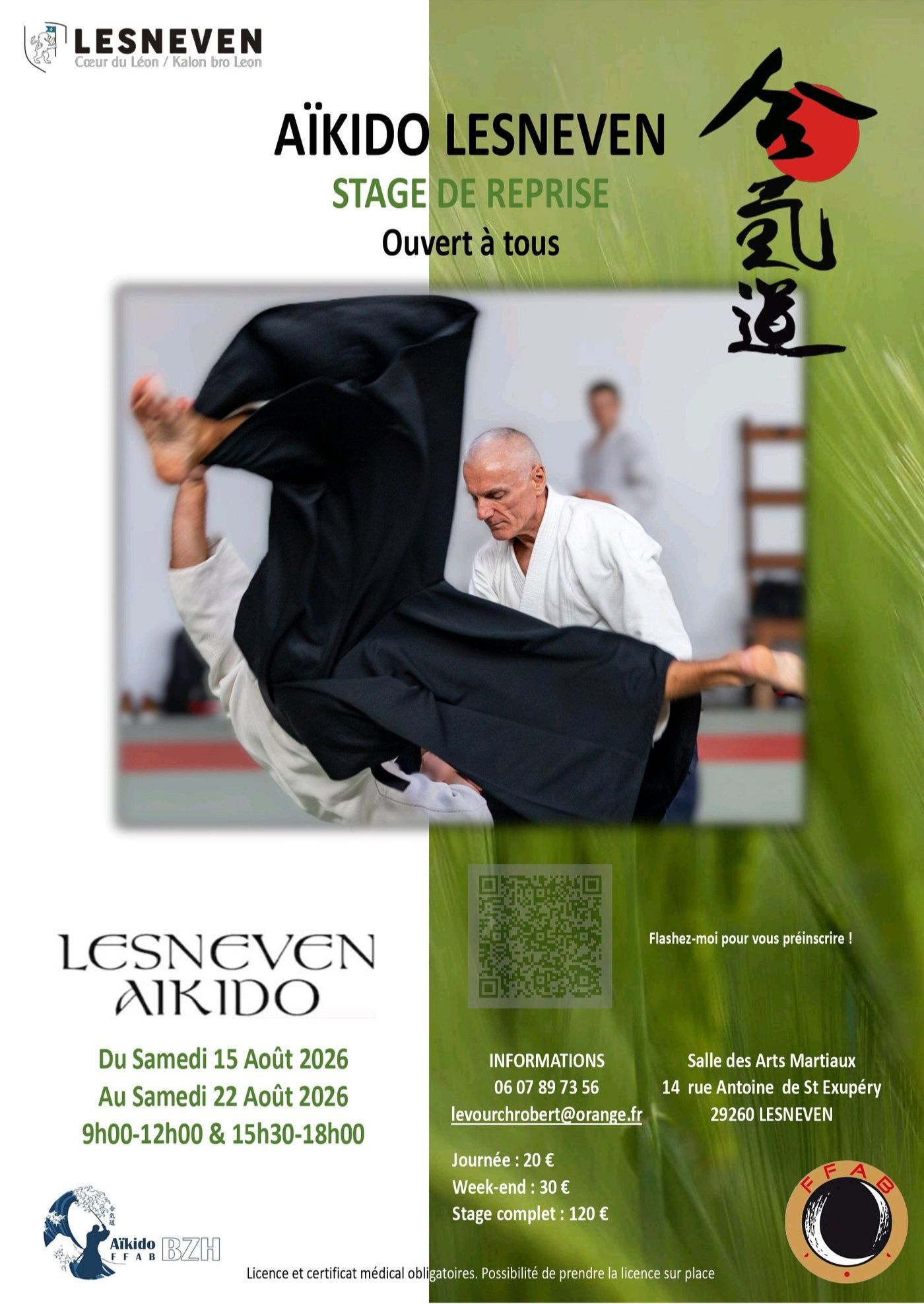 Stage d'Aïkido à Lesneven animé par Robert Le Vourch' du samedi 15 août 2026 au samedi 22 août 2026 — foto 2 på 2