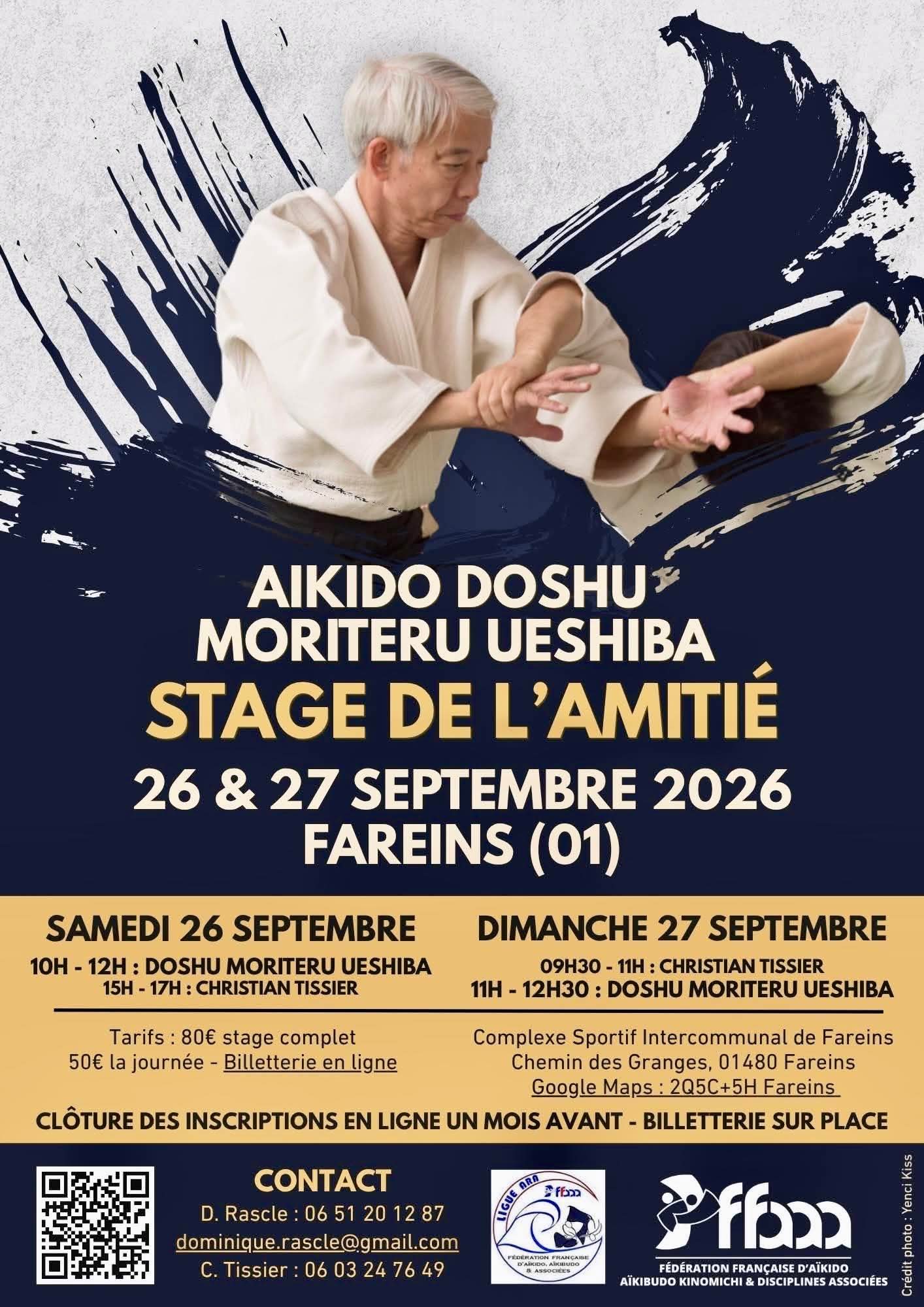 Stage d'Aïkido à Fareins animé par Moriteru Ueshiba et Christian Tissier du samedi 26 septembre 2026 au dimanche 27 septembre 2026 — zdjęcie 2 na 2