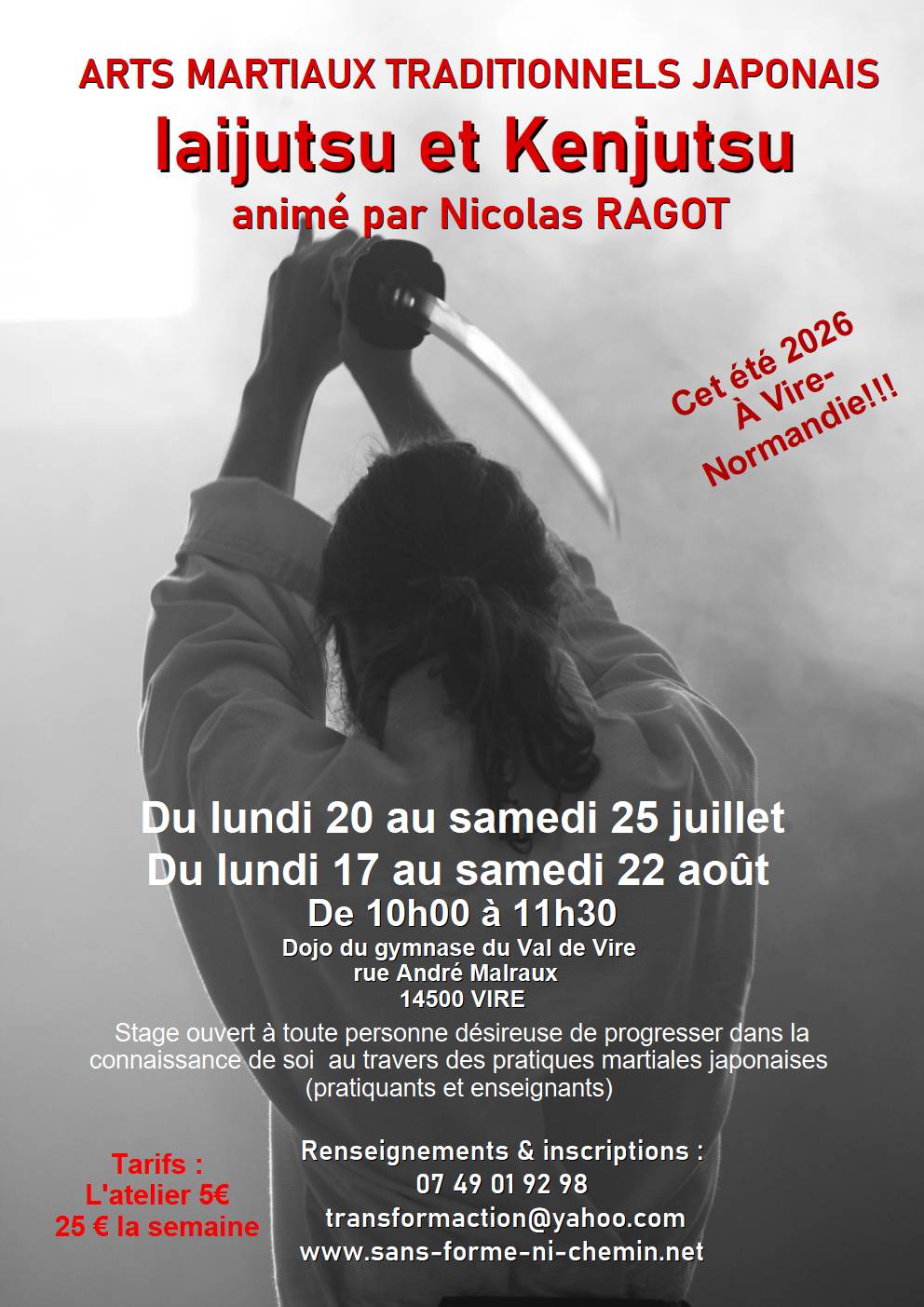 Stage d'Aïkido à Vire Normandie animé par Nicolas Ragot du lundi 17 août 2026 au samedi 22 août 2026 — fotografie 2 na 2