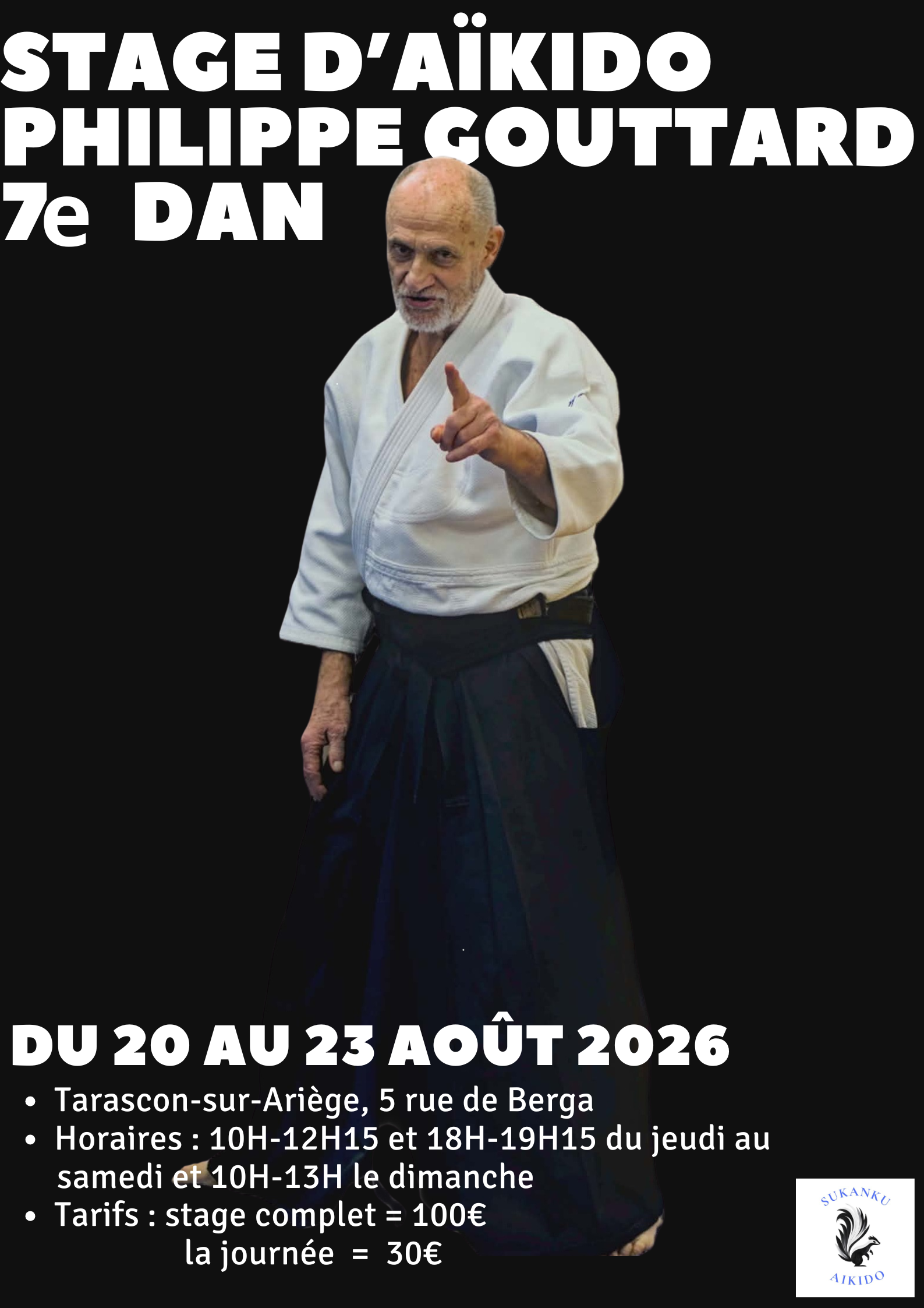 Stage d'Aïkido à Tarascon-sur-Ariège animé par Philippe Gouttard du jeudi 20 août 2026 au dimanche 23 août 2026 — foto 2 på 2