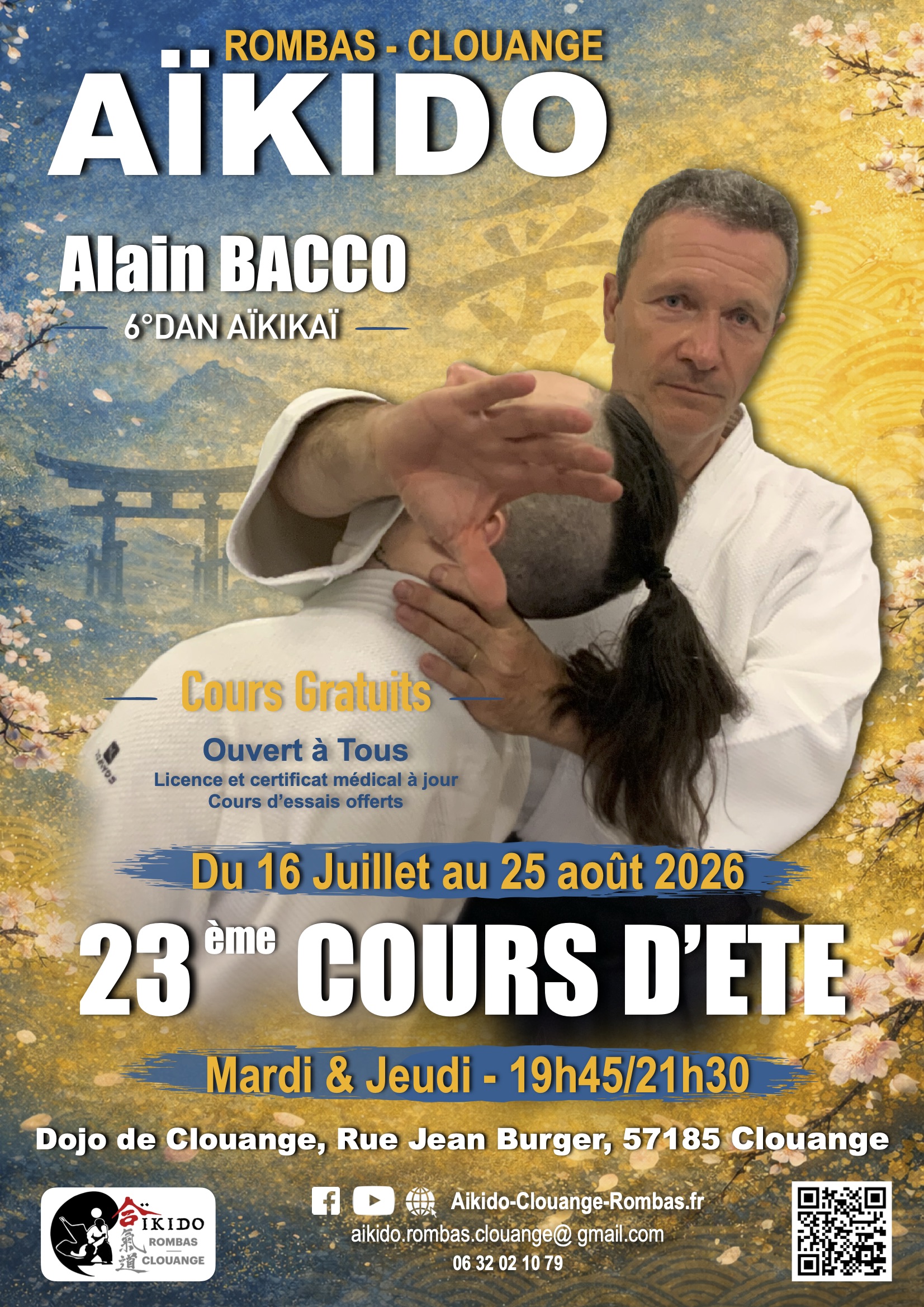 Stage d'Aïkido à Clouange animé par Alain Bacco le mardi 18 août 2026 — Foto 2 auf 2