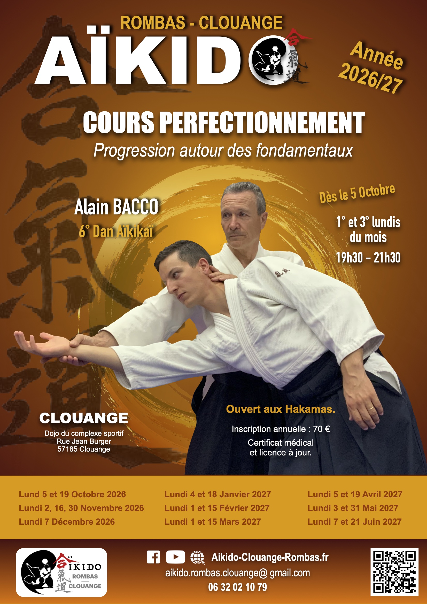 Stage d'Aïkido à Clouange animé par Alain Bacco le lundi 5 octobre 2026 — Foto 2 auf 2