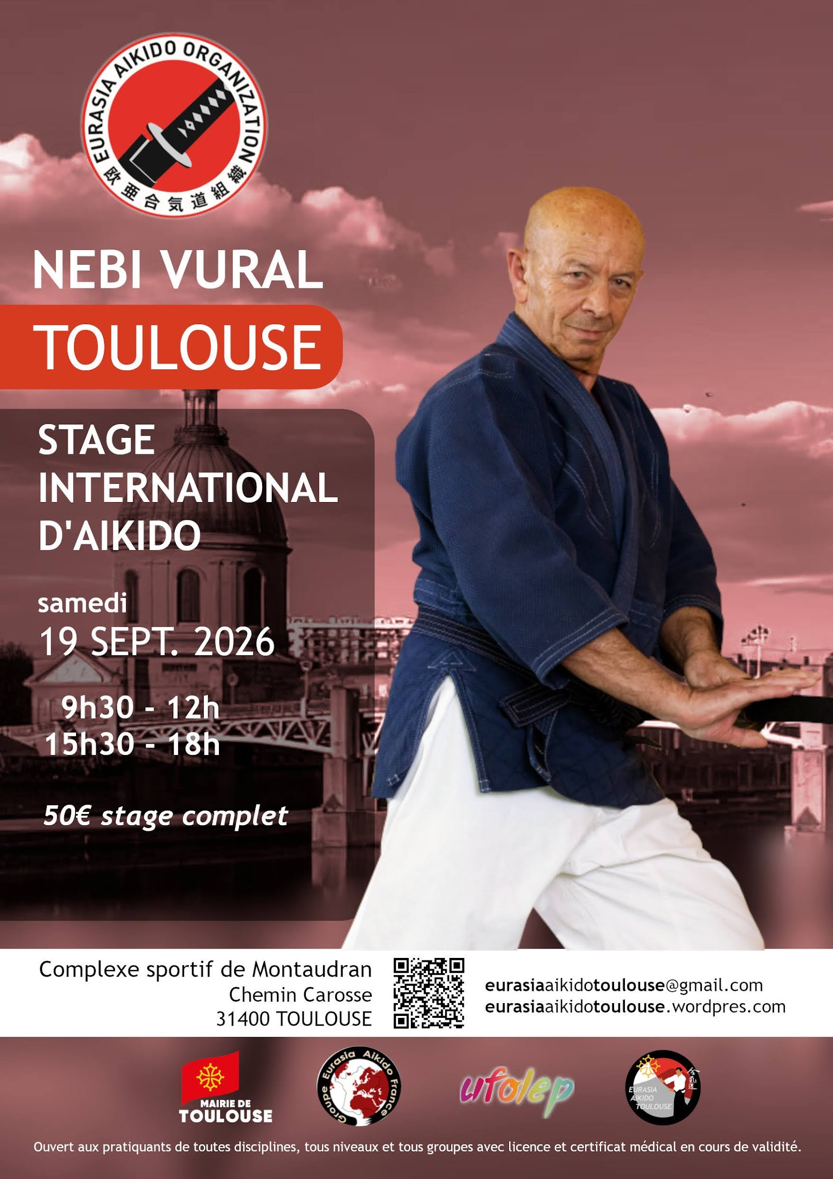 Stage d'Aïkido à Toulouse animé par Nebi Vural le samedi 19 septembre 2026 — 2 üzerindeki 2 fotoğrafı