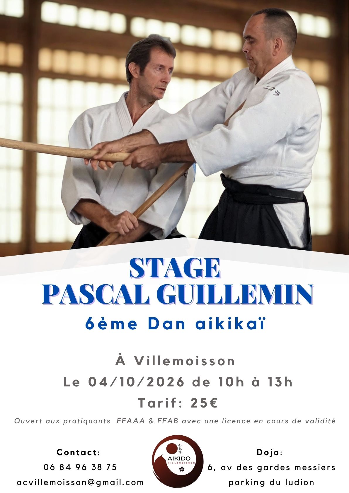 Stage d'Aïkido à Villemoisson-sur-Orge animé par Pascal Guillemin le dimanche 4 octobre 2026 — φωτογραφία 2 στο 2