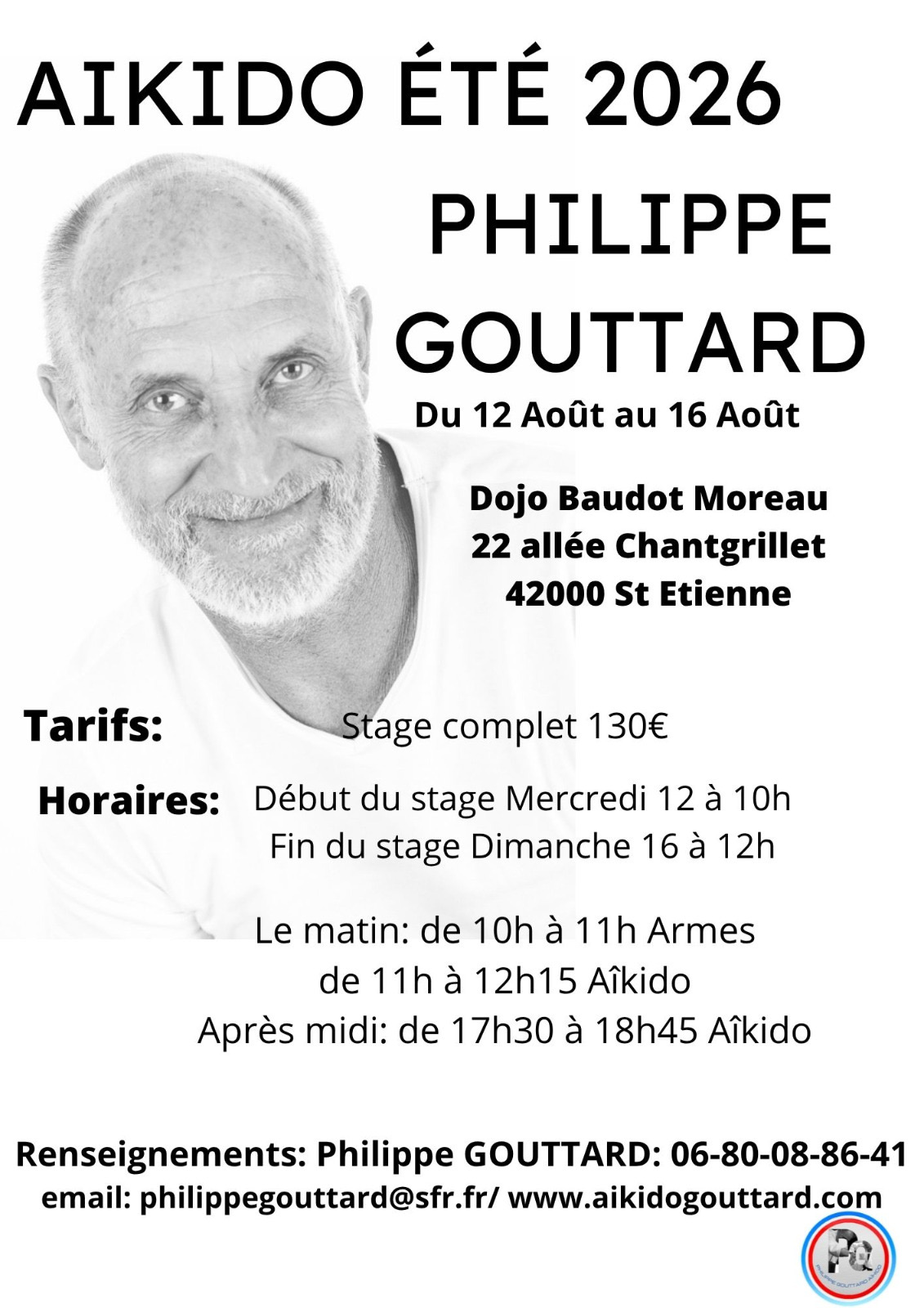 Stage d'Aïkido à Saint-Étienne animé par Philippe Gouttard du mercredi 12 août 2026 au dimanche 16 août 2026 — fotografie 2 na 2