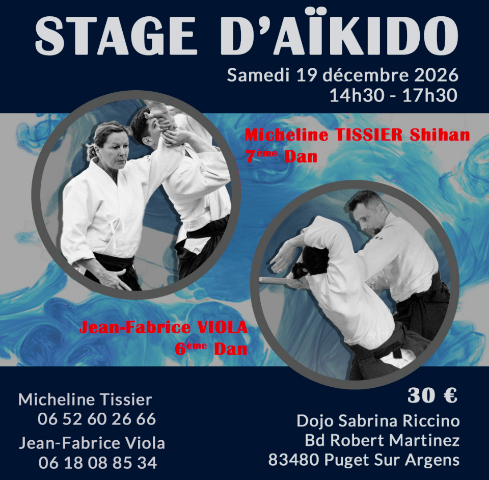 Stage d'Aïkido à Puget-sur-Argens animé par Micheline Vaillant-Tissier et Jean-Fabrice Viola le samedi 19 décembre 2026 — fotografie 2 pe 2